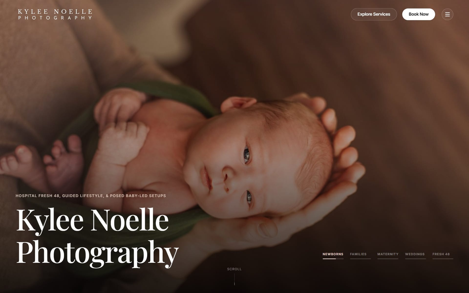 Example photography studio website we built for a client