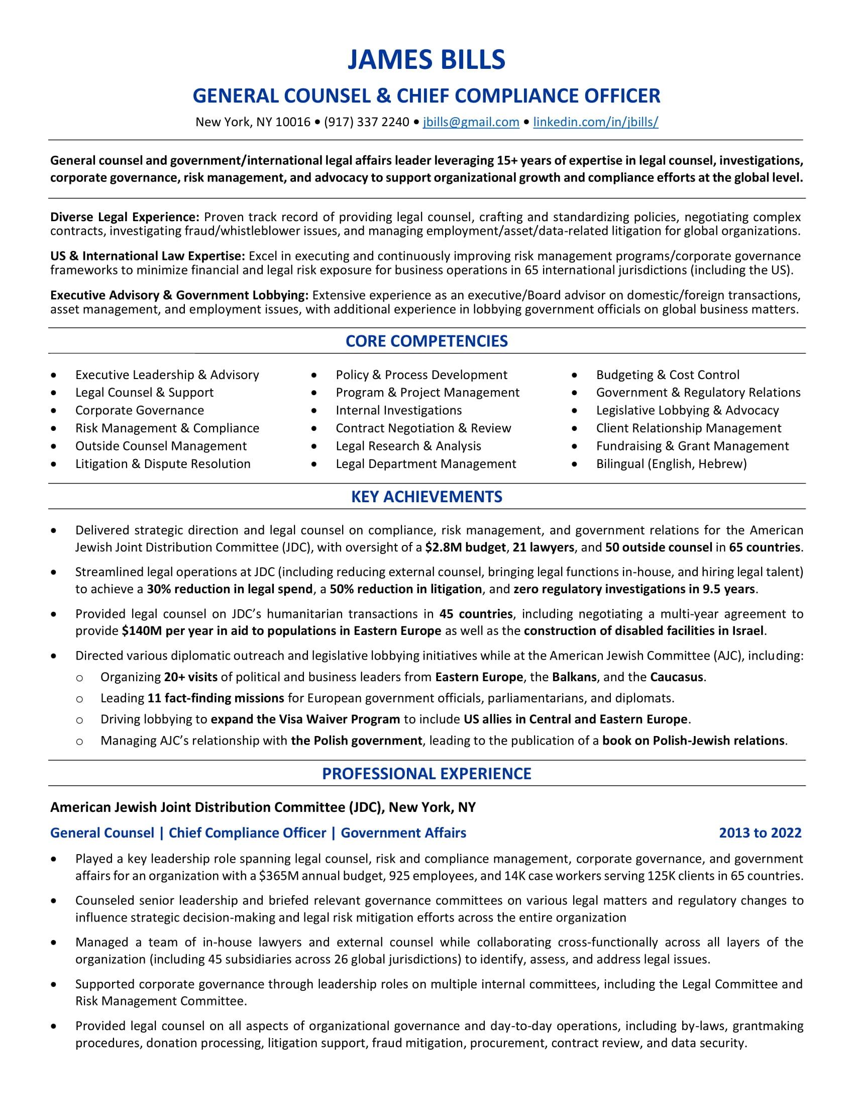 General Counsel & Legal Operations Director